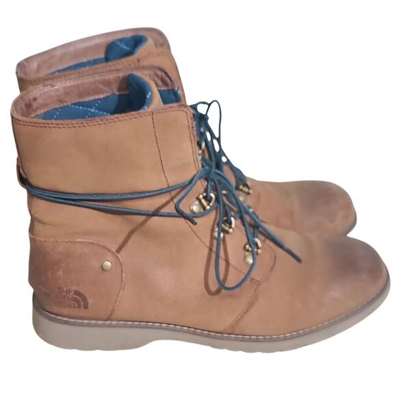 The North Face Ballard Lace Up Combat Boots Tan Size 8 - Picture 3 of 8